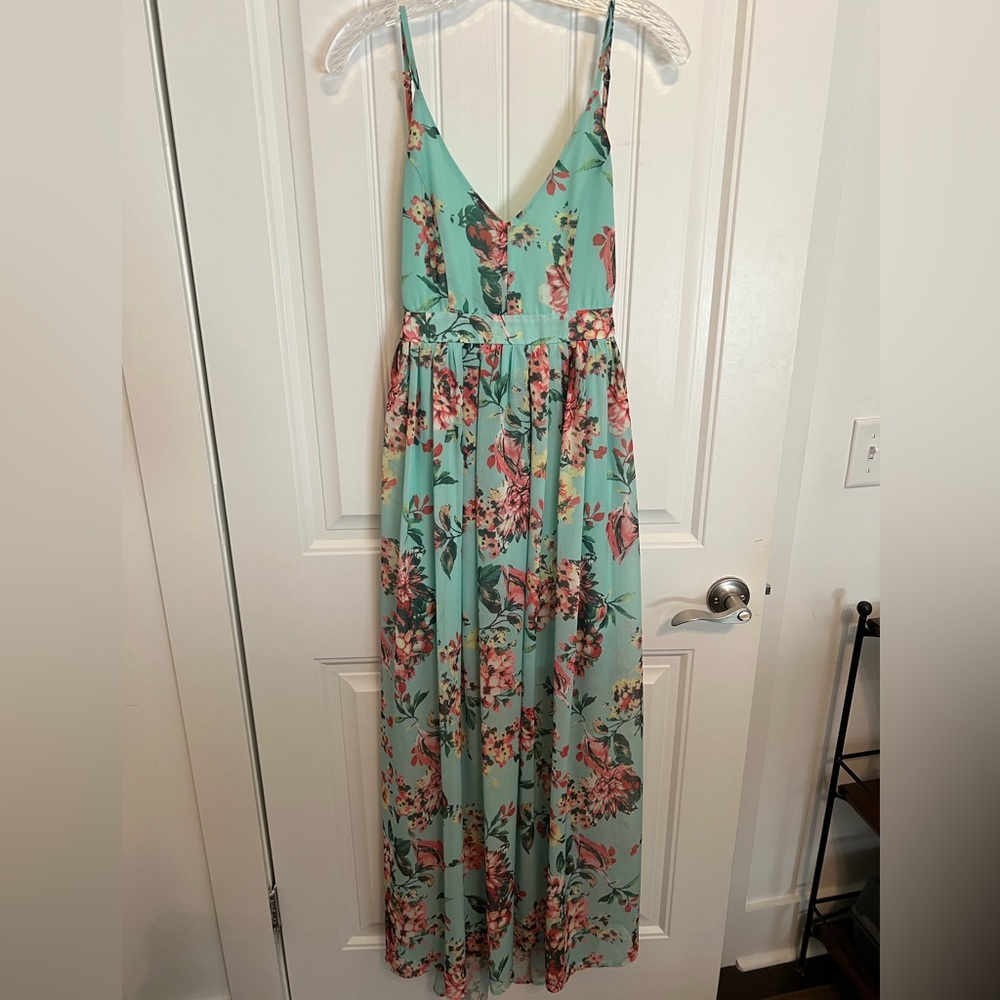 Pink Lily floral maxi dress